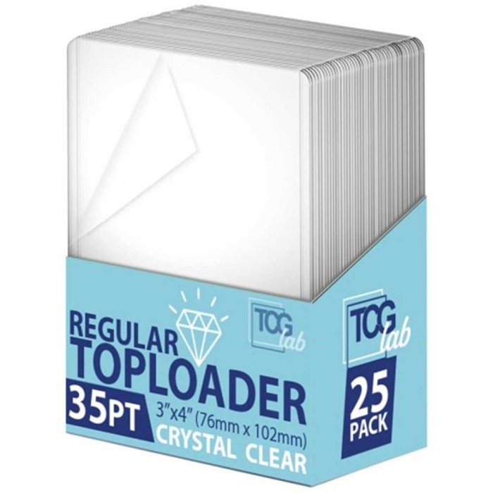 TCGlab · Toploader Regular (3X4) Crystal Clear con Film Protettivo · 25PZ