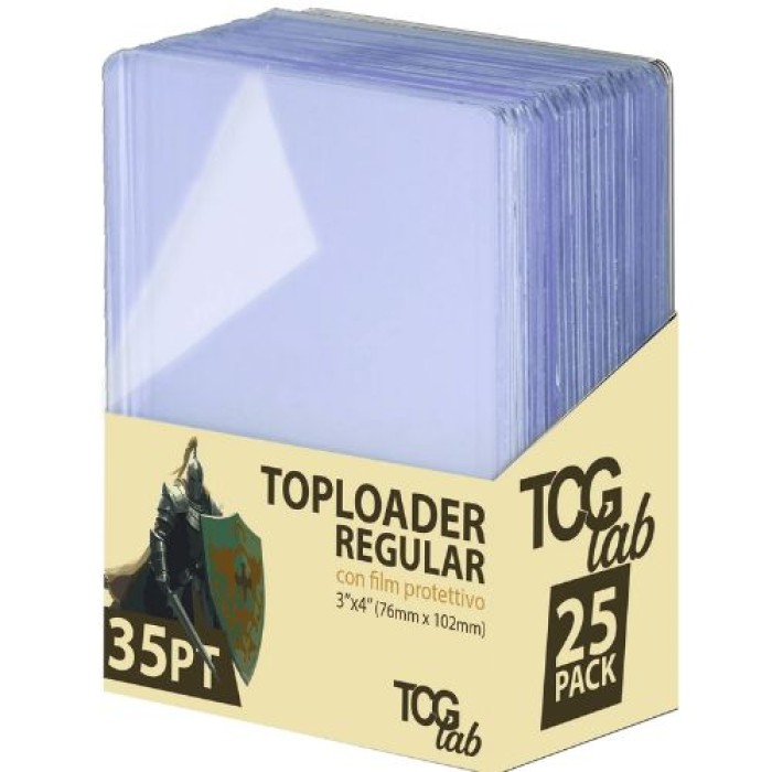 TCGlab · Toploader Regular (3X4) con Film Protettivo · 25PZ