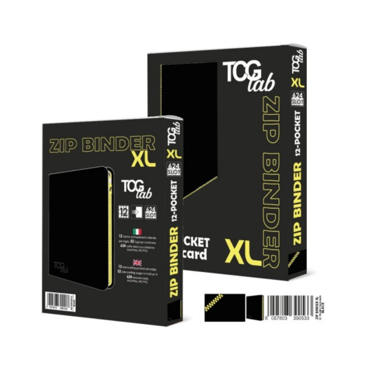 TCGlab · Zip Binder XL 12 Pocket · Nero